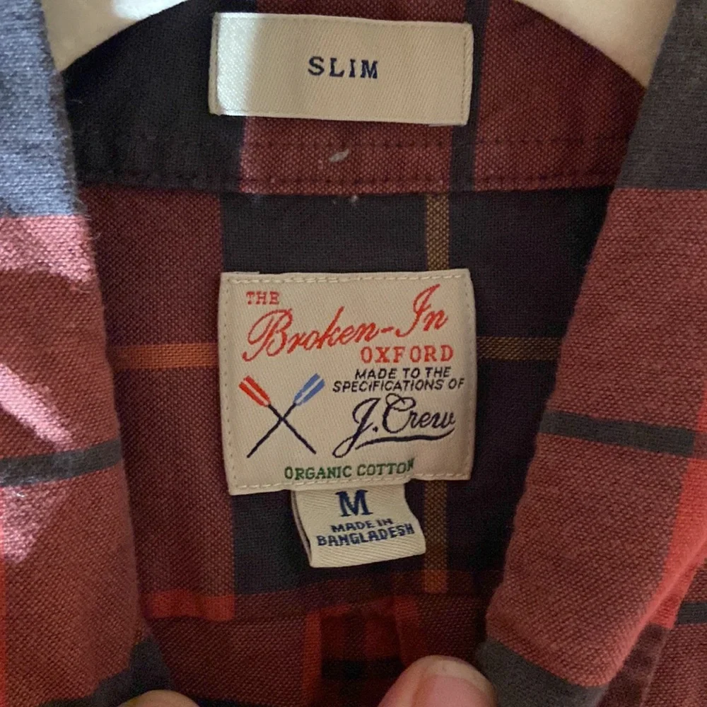 J Crew Red Plaid Shirt - Picture 6 of 12